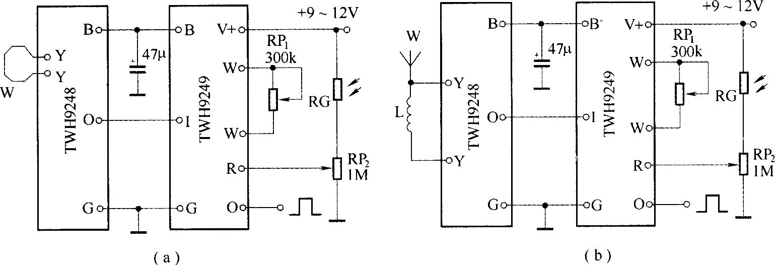 TWH9248／TWH9249构成的检测(报警)电路