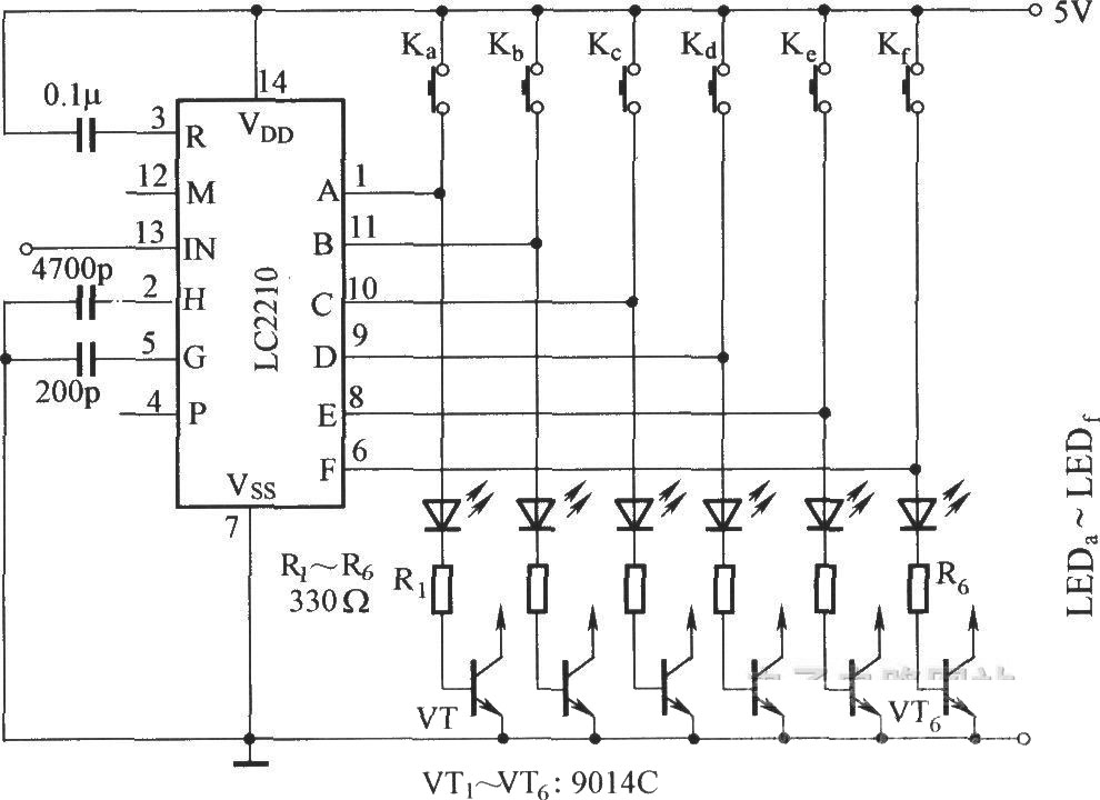 <b>LC2210的输出连接方式</b>