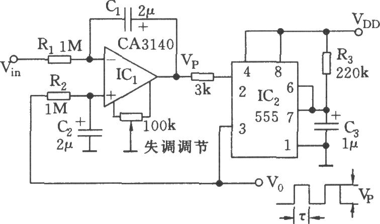 555构成的线性电压／频率变换器(一)
