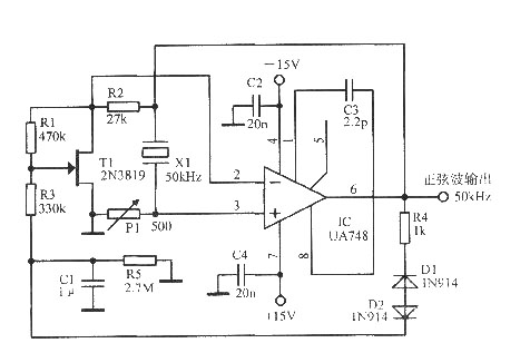 50kHz Meacham(米契阿姆)电桥振荡器