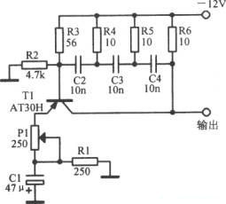 800Hz单晶体管振荡电路