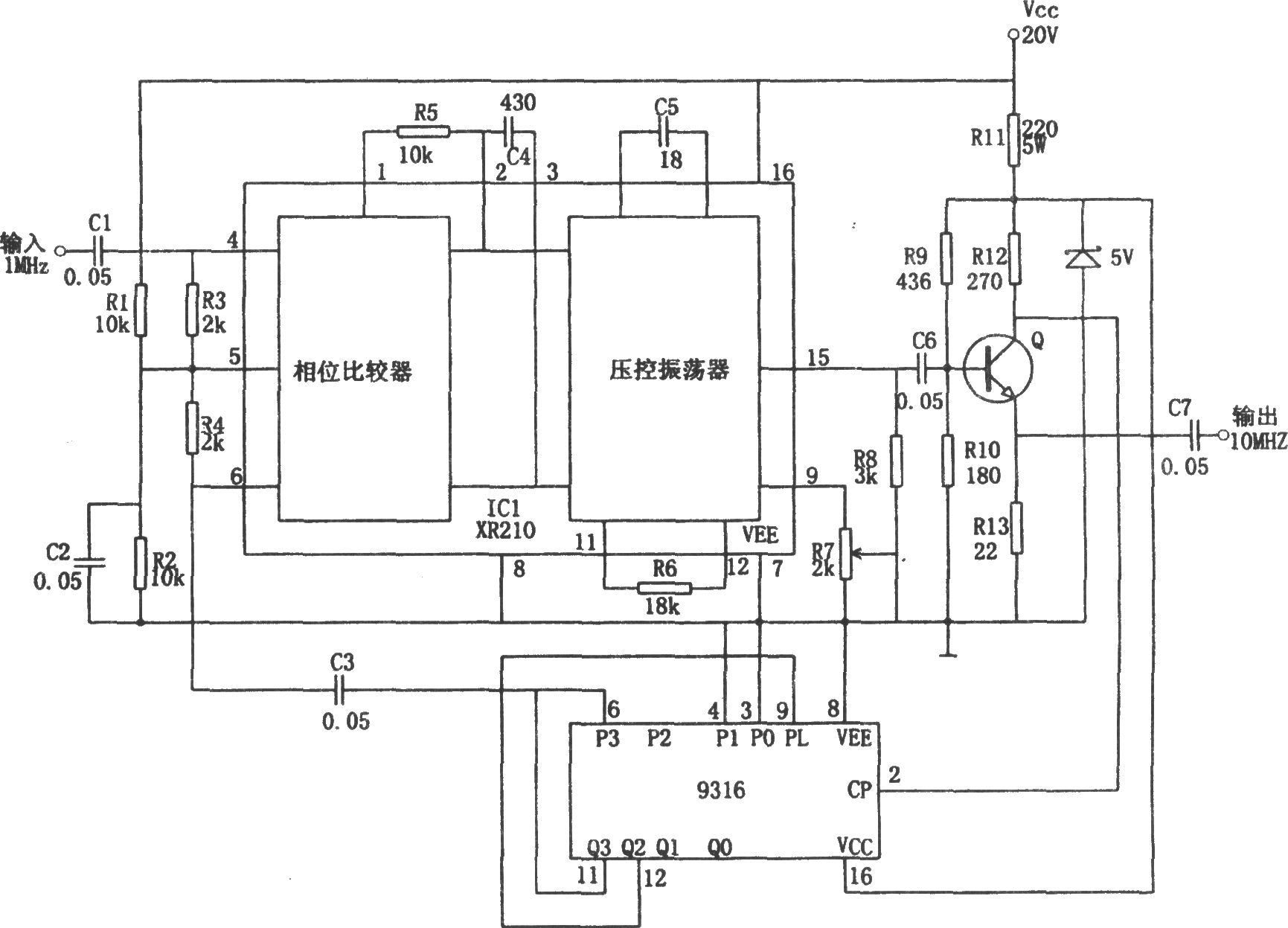 锁相型倍频器(9316)