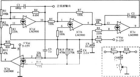 2.34kHz正弦波振荡电路