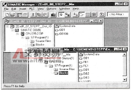 SIMATIC Manager用户界面