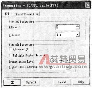“接口属性”对话框