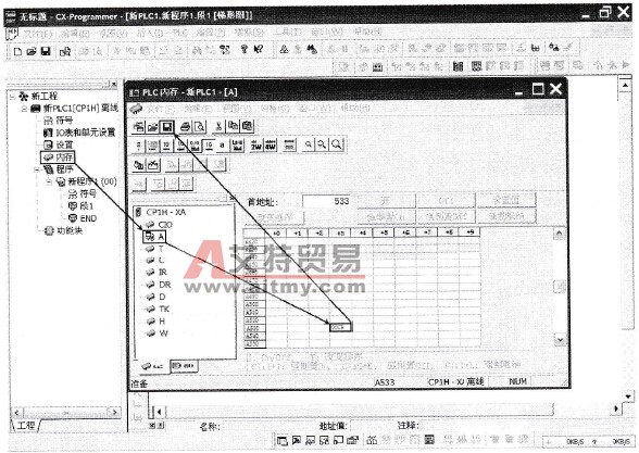 设置特殊辅助继电器A533的值（计数设定值）