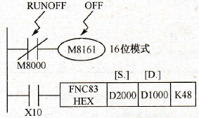 16位模式ASCII码转换