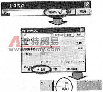 微分接点的输入对话框
