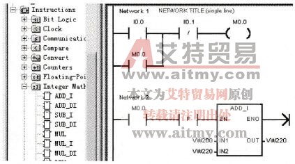 梯形图编程时用指令树窗口输入编程元件
