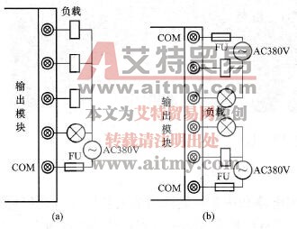 汇点式输出接线示意图