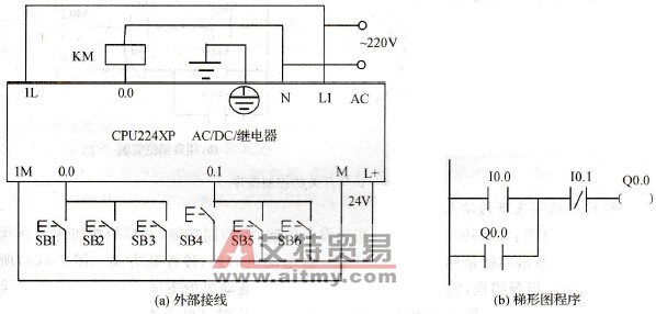 三处启/停一台电动机的方案之二