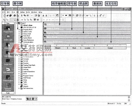STEP 7-Micro/WIN32编程软件界面