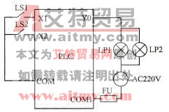 楼梯灯控制的I/O接线图