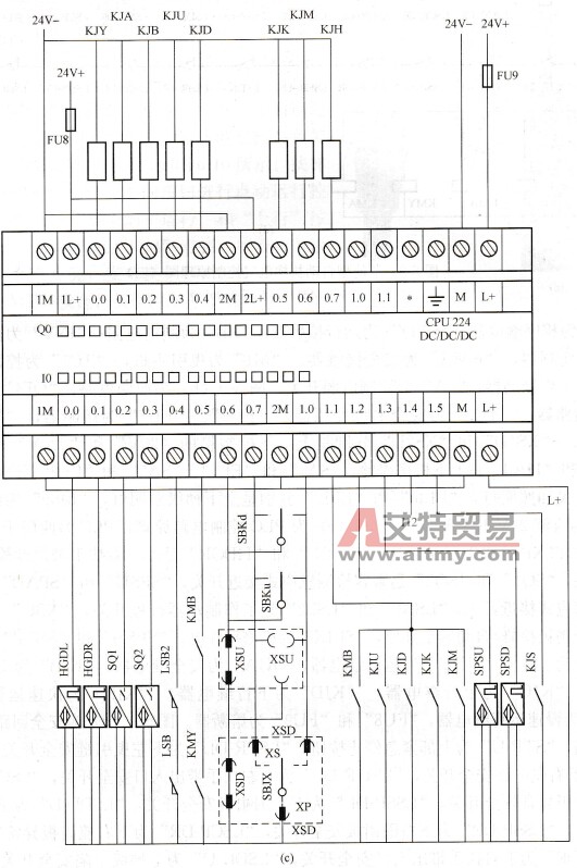 节能型自动扶梯电气控制原理图