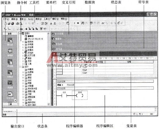 STEP 7-Micro/WIN主界面