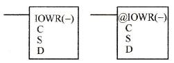 特殊I/O单元写指令梯形图符号