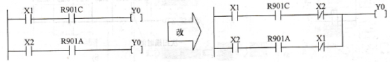 元件双重输出程序的修改