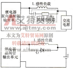吸收感性负载浪涌电流的电路