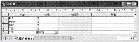 状态表窗口