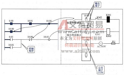 输出继电器等效电路图