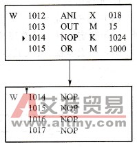 成批写入NOP的显示