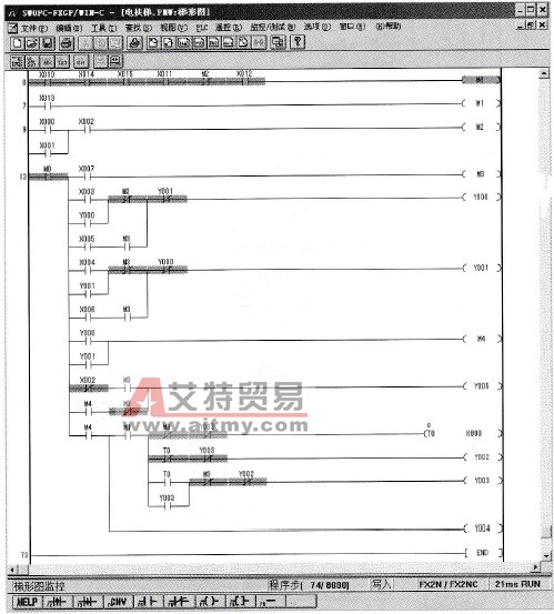 电扶梯待机状态的梯形图