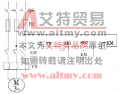 图2-2-4 三相异步电动机连续运行电路原理图