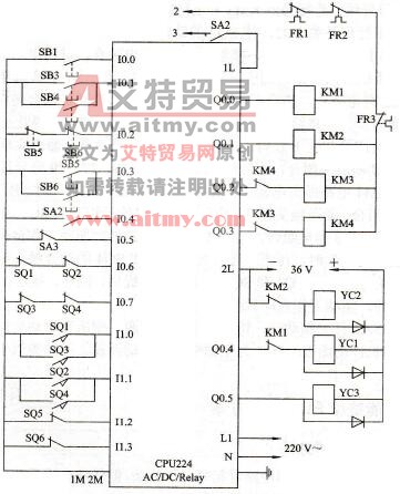 X62W万能铣床PLC接线图