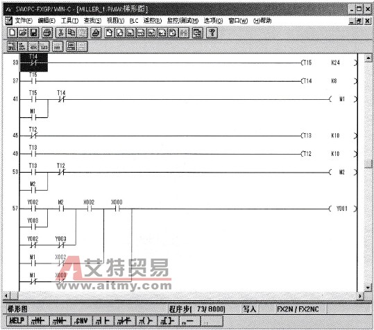 指示灯梯形图