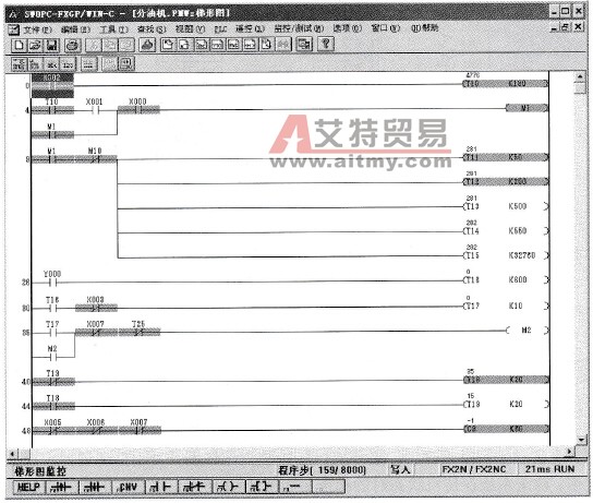 分油调试监控界面