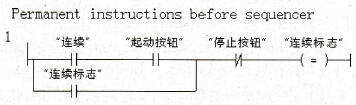 顺序控制器之前的永久性指令