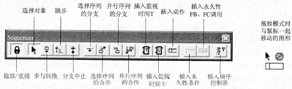顺序控制器工具条与随光标移动的图形
