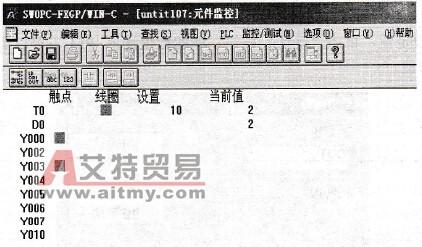 元件监控界面