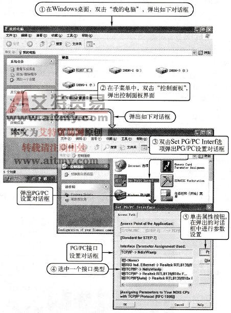 打开PG/PC接口设置对话框方法之二