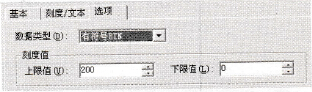 仪表的选项栏中设置
