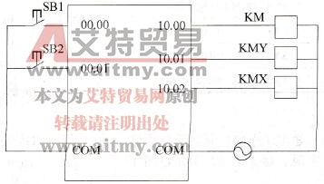降压启动PLC外部接线图