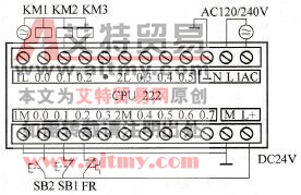 电动机Y-△起动的输入/输出接线