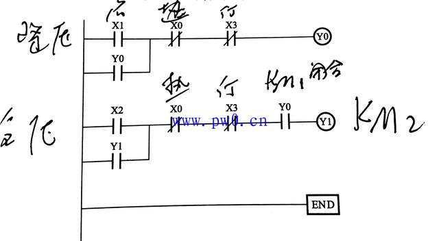 电动机三菱Fx2N系列PLC降压启动控制梯形图