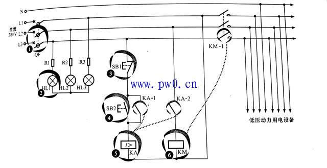 低压配电线路图及元器件符号图
