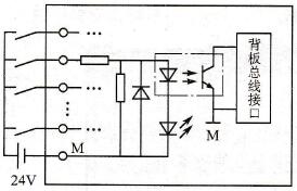 PLC数字量输入模块电路 