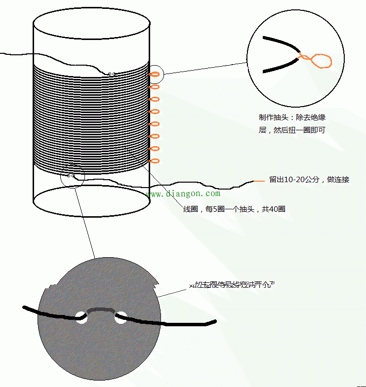 矿石收音机原理 最简单的矿石收音机制作方法 简单易懂，一目了然！ 