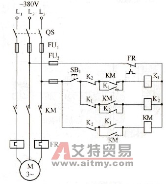 单按钮控制电动机的启、停电路