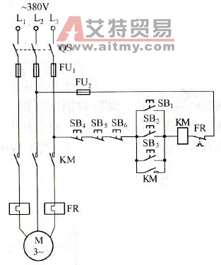 电动机多点控制电路