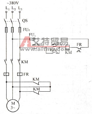 三相鼠笼式异步电动机短接制动电路