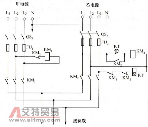 双路三相电源自动工作电路(1)