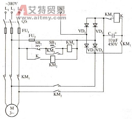 电动机直流能耗制动电路