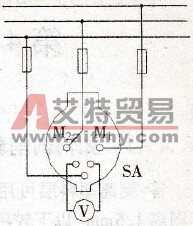 如何用一只交流电压表测三相电压？