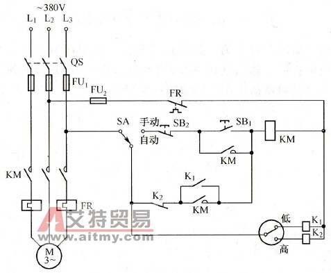 用电接点压力表做水位控制电路