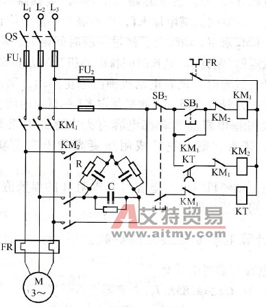 异步电动机电容制动线路是怎样的？如何调试