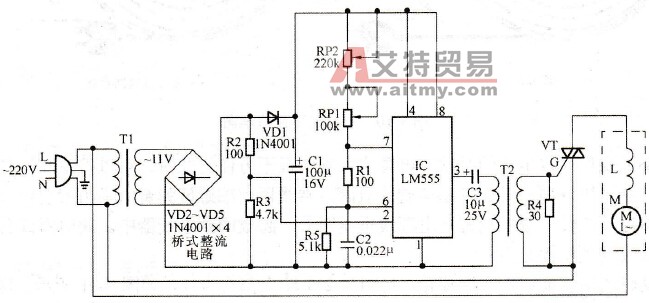 富士达QVW-90A型吸尘器电路的工作原理